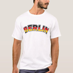 T-shirt Berlin, texte avec les couleurs du drapeau alleman