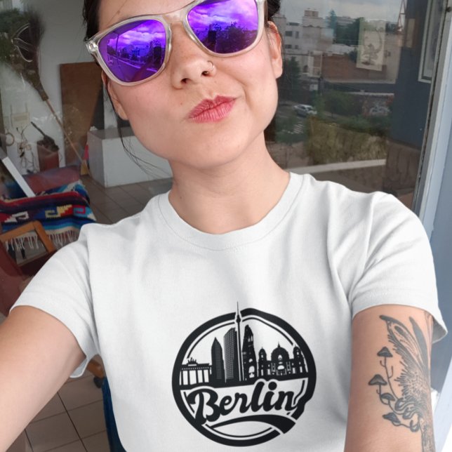 T-shirt Berlin Ville Vintage Silhouette (Cool Berlin City Vintage City Silhouette T-Shirt)