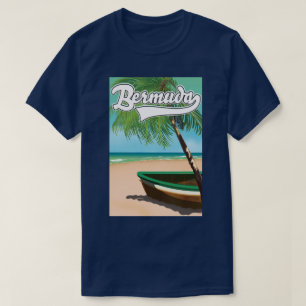 T-shirt Bermudes poster de voyage des îles tropicales