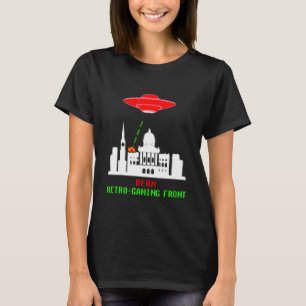 T-shirt Bern Invasion Jeu Rétro Avec Ufo