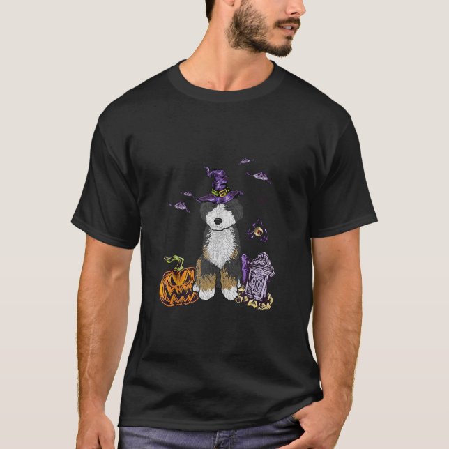 T-shirt Bernedoodle Chien Halloween Bernedoodle Débardeur (Devant)