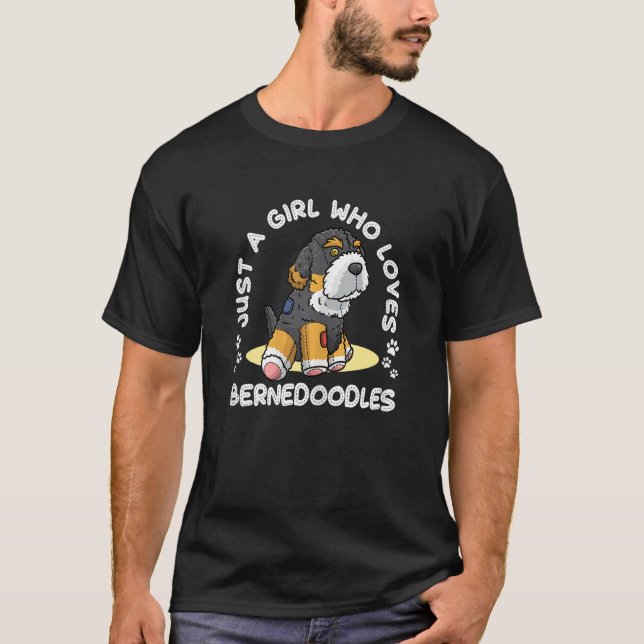 T-shirt Bernedoodle Dog With Stuffed Animal (Devant)