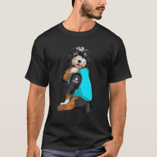 T-shirt Bernedoodle I Love Papa Tattoo Apparel, Chien Papa