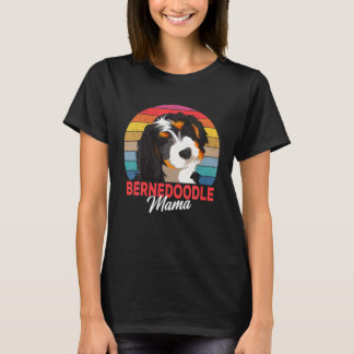 T-shirt Bernedoodle Mama Chien Maman Propriétaire Funny Fe