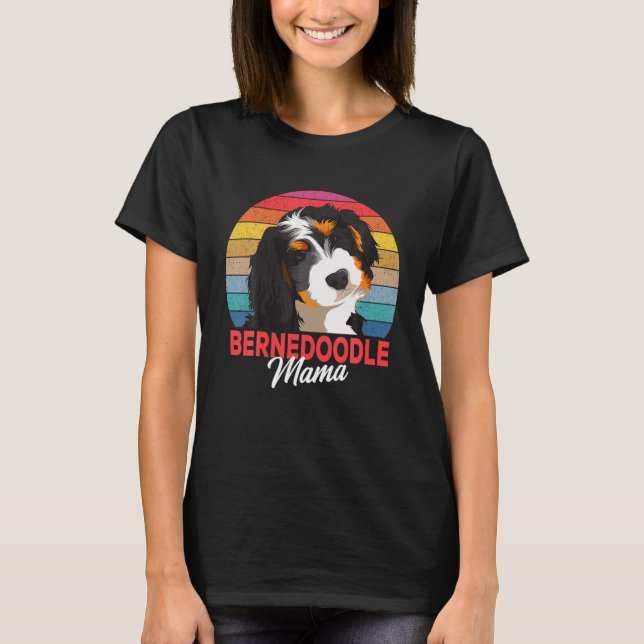 T-shirt Bernedoodle Mama Chien Maman Propriétaire Funny Fe (Devant)