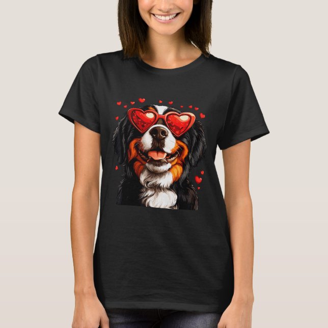 T-shirt Bernese Mountain Cute Berner Dog Lover Valentines 