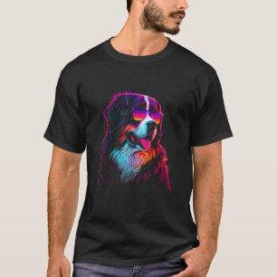 T-shirt Bernese Mountain Dog propriétaire Vaporwave célèbr