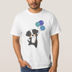 T-shirt Bernese Mountain Dog vole avec des ballons doux