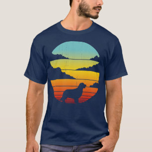 T-shirt Bernese Mountain Retro Sunset Vintage 60s les anné