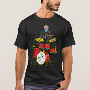 T-shirt Bernie Sanders Drum Sitting Mittens Inauguration M