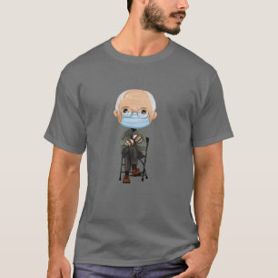 T-shirt Bernie Sanders et ses Mittens Brown chauds