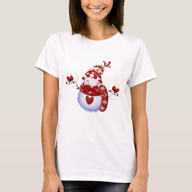 T-shirt Berry Cute Snowman Noël (Devant)