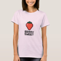 Berry Sweet Pixel Art Strawberry - Mini