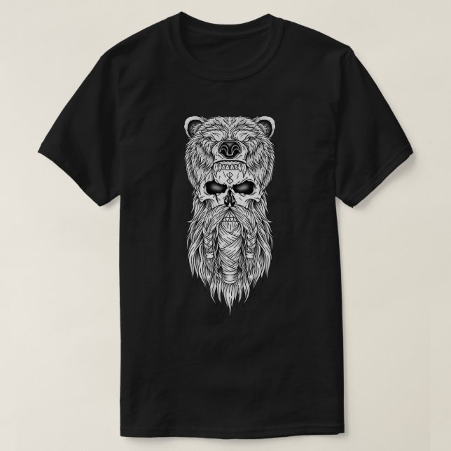 T-shirt Berserker Viking amp Ours (Design devant)