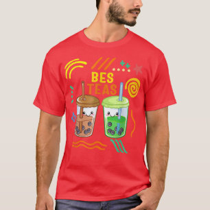 T-shirt Bes Teas Buble Tea Buble Milk Thé Amateur Besties