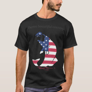 T-shirt Besoin de dire plus USA Pêche Passion Drag Racing