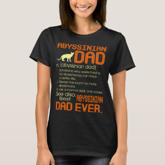 T-shirt Best Abyssinian Cat Dad Happy Father s Day