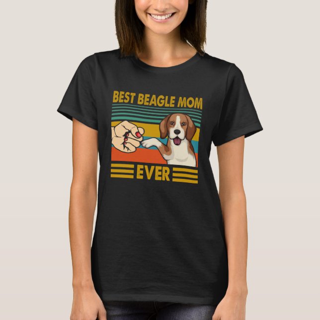 T-shirt Best Beagle Mom Ever (Devant)