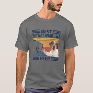 T-shirt Best Brittany Spaniel Papa Jamais Fête des pères C