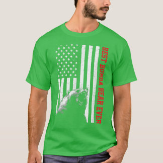 T-shirt Best Bubba Bear Ever USA American Flag Father's Da