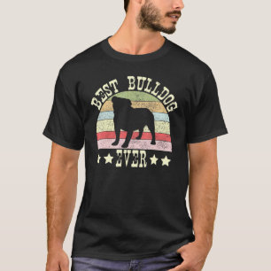 T-shirt Best Bulldog Ever Retro Vintage Classic French Bul