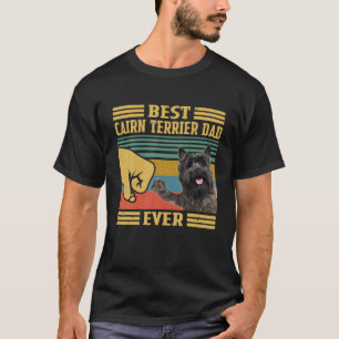 T-shirt Best Cairn Terrier Papa Jamais Vintage Fête des pè