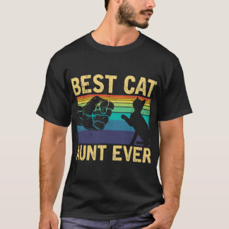 T-shirt Best Cat Aunt Ever Mothers Day Gift Funny Cat Love
