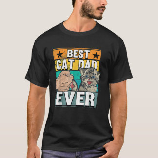 T-shirt Best Cat Dad Ever Cats Father Fathers Day