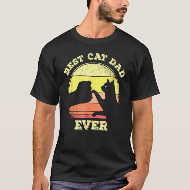 T-shirt Best Cat Dad Ever Cute Cat  5 (Devant)