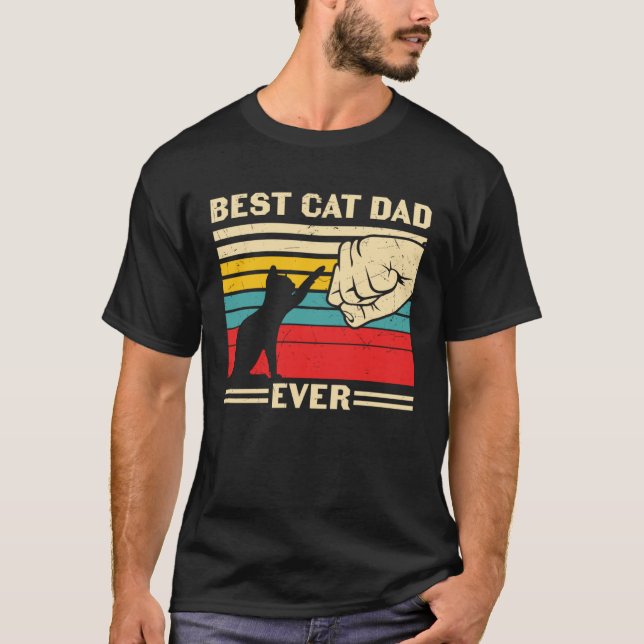 T-shirt Best Cat Dad Ever   Cute Cat Owner Cat  Cat Daddy (Devant)