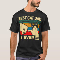 Best Cat Dad Ever Vintage Men Bump Fit Fathers