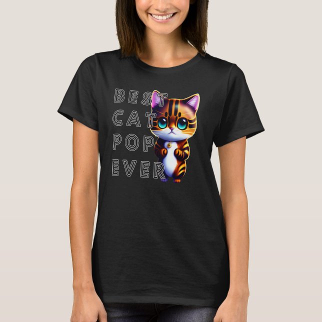 T-shirt Best Cat Pop Cute Kitten (Devant)