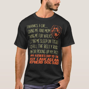 T-shirt Best Caucasian Shepherd Fête des pères de chien ca