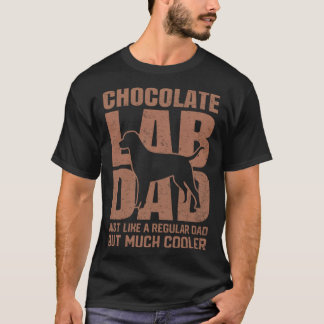 T-shirt Best Chocolate Lab Dad Dog  Brown Labrador Retriev