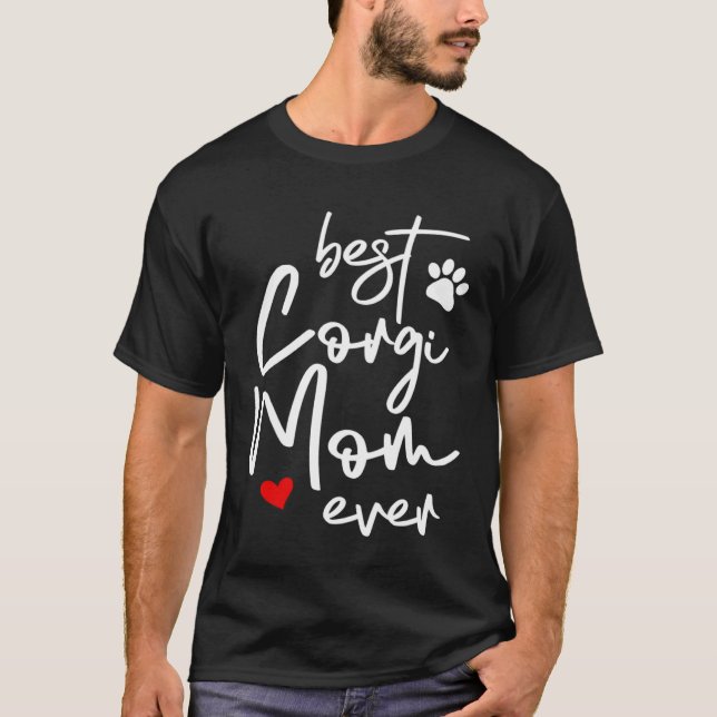 T-shirt Best Corgi Mom Ever (Devant)