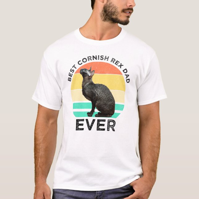 T-shirt Best Cornish Rex Dad Ever (Devant)