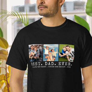 T-shirt BEST DAD EVER 3 Photos Personnalisées