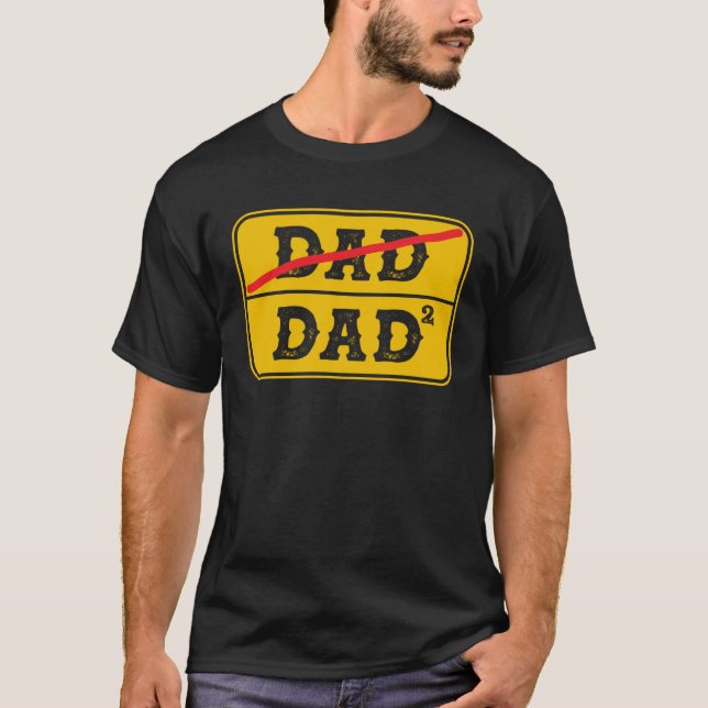 T-shirt Best Dad Ever Father With 2 Kids Husband Two Time  (Devant)