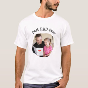 T-shirt Best DAD Ever téléchargez votre photo de famille c