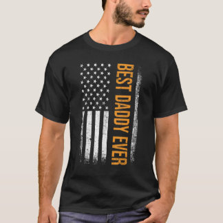 T-shirt Best daddy ever US american flag for father s day