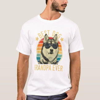 T-shirt Best Dog Grandpa Ever Siberian