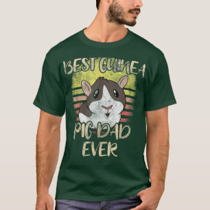 T-shirt Best Guinea Pig Dad Ever Vintage Rodent Rat Lover