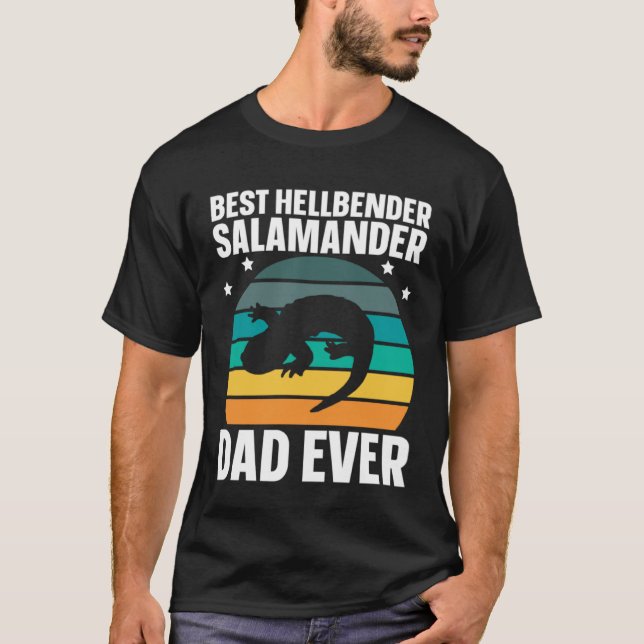 T-shirt Best Hellbender Salamander Dad Biologist Retro (Devant)