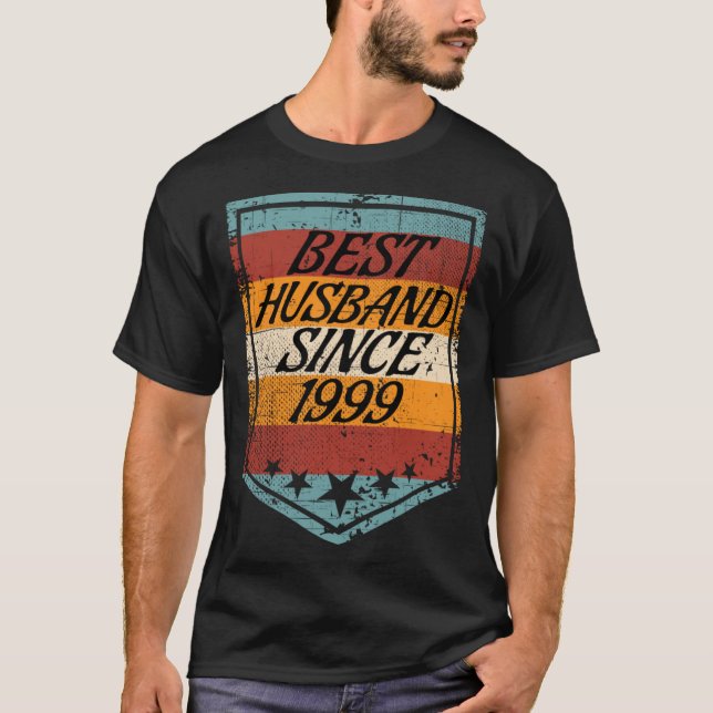 T-shirt Best Husband since 1999 wedding married 1999 marri (Devant)