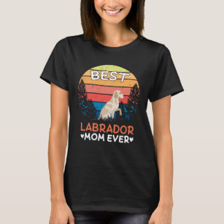 T-shirt Best Labrador Mom Ever Retro Vintage
