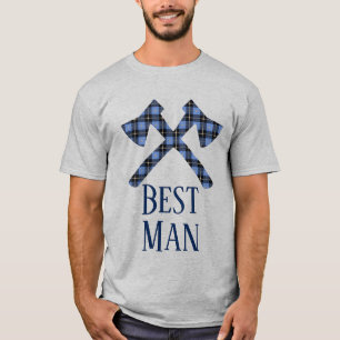 T-shirt Best Man Lumberjack double croix ax
