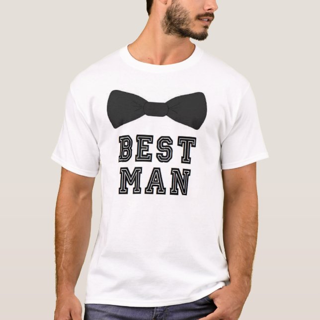 T-SHIRT BEST MAN MARIAGE GROUPE BACHELOR FUNNY (Devant)