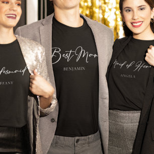 T-shirt Best Man Personnalisé Chic Moderne Bachelor Party