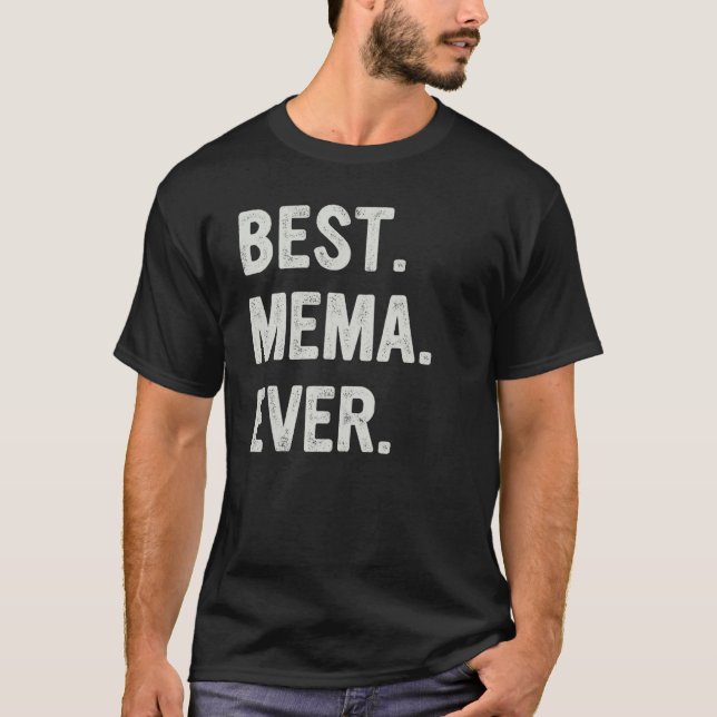 T-shirt Best Mema Ever Family Grandma (Devant)