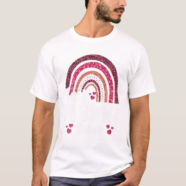 T-shirt Best Mema Ever Rainbow Cute (Devant)